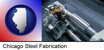 steel fabrication on an automated lathe in Chicago, IL