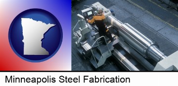 steel fabrication on an automated lathe in Minneapolis, MN