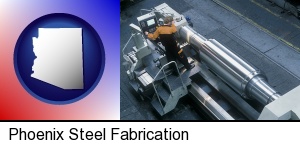 Phoenix, Arizona - steel fabrication on an automated lathe