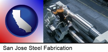 steel fabrication on an automated lathe in San Jose, CA