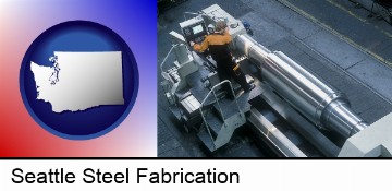 steel fabrication on an automated lathe in Seattle, WA