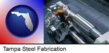 steel fabrication on an automated lathe in Tampa, FL