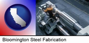 steel fabrication on an automated lathe in Bloomington, CA