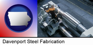 steel fabrication on an automated lathe in Davenport, IA