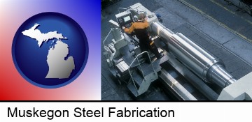 steel fabrication on an automated lathe in Muskegon, MI