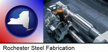 steel fabrication on an automated lathe in Rochester, NY