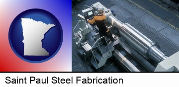 steel fabrication on an automated lathe in Saint Paul, MN